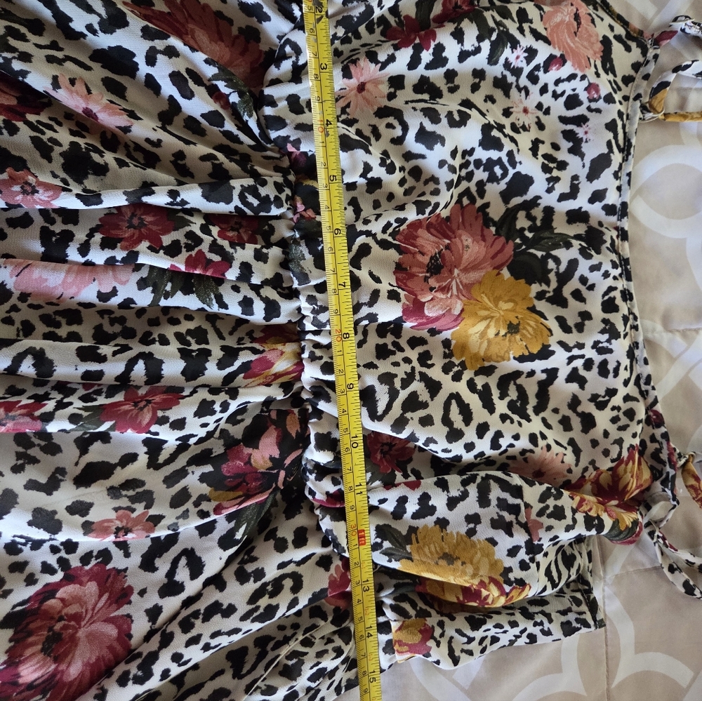 Floral Leopard Print Dress - Picture 6 of 16